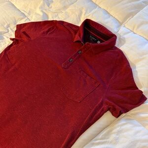 Banana Republic Men's Maroon Polo Shirt with Chest Pocket